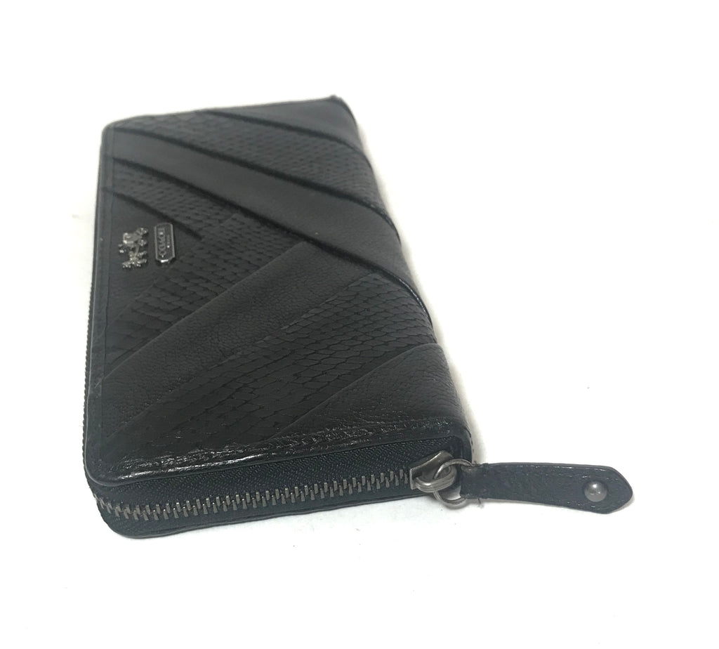 Coach Black Leather Envelope Wallet | Pre Loved |