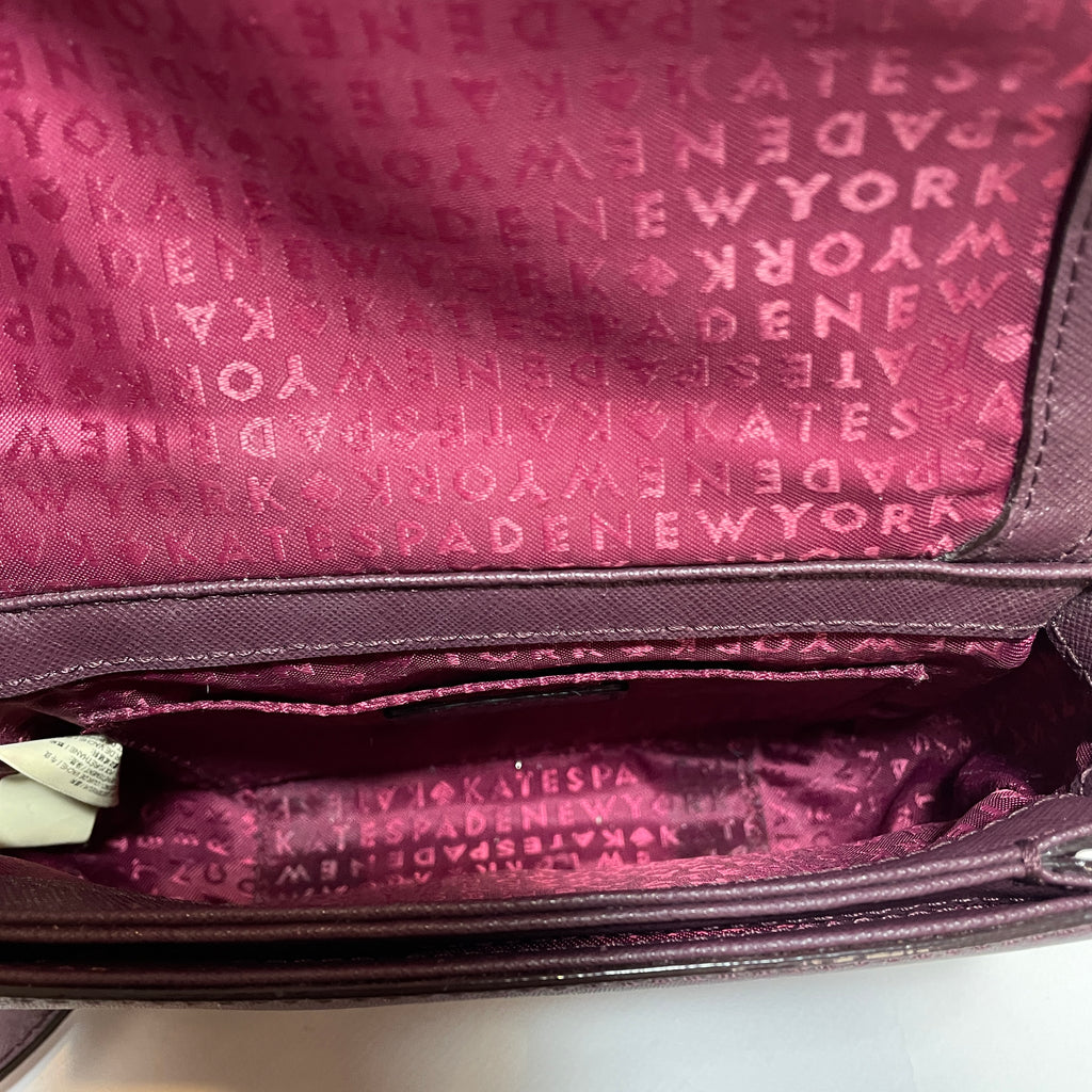 Kate Spade Purple Leather 'Laurel Way' Small Crossbody Bag | Gently Used |