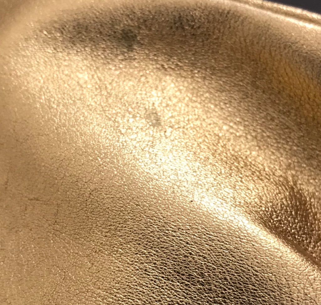 Coach Gold Leather Knot Clutch | Pre Loved |