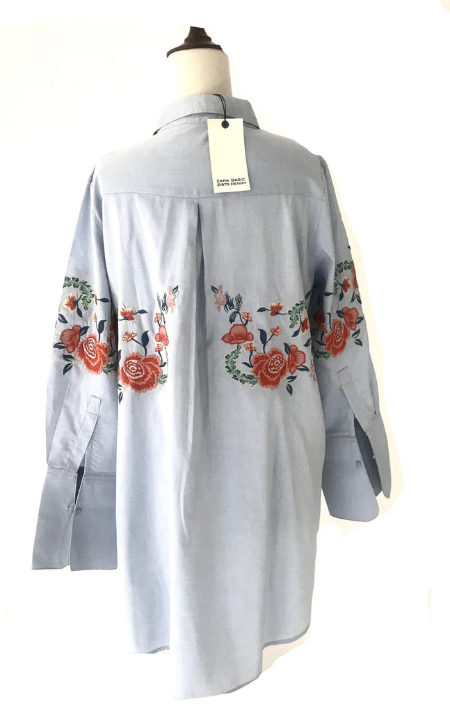 ZARA Embroidered Cotton Shirt | Brand New |