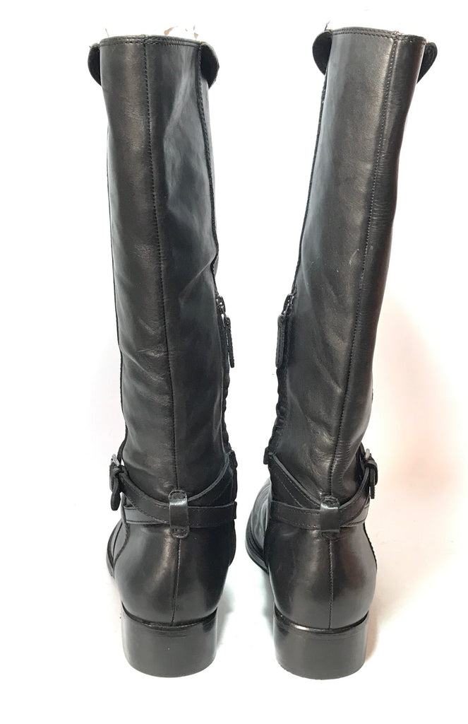 Massimo Dutti Black Leather Boots | Gently Used | | Secret Stash