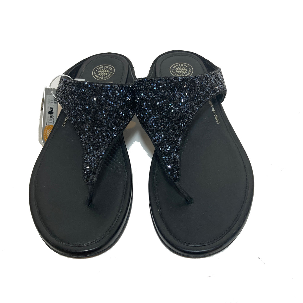 FitFlop Black Sequins Sandals | Brand New |
