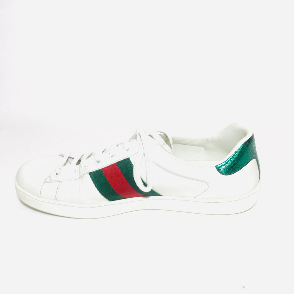 Gucci Men's White Tiger Ace Sneakers | Pre Loved |