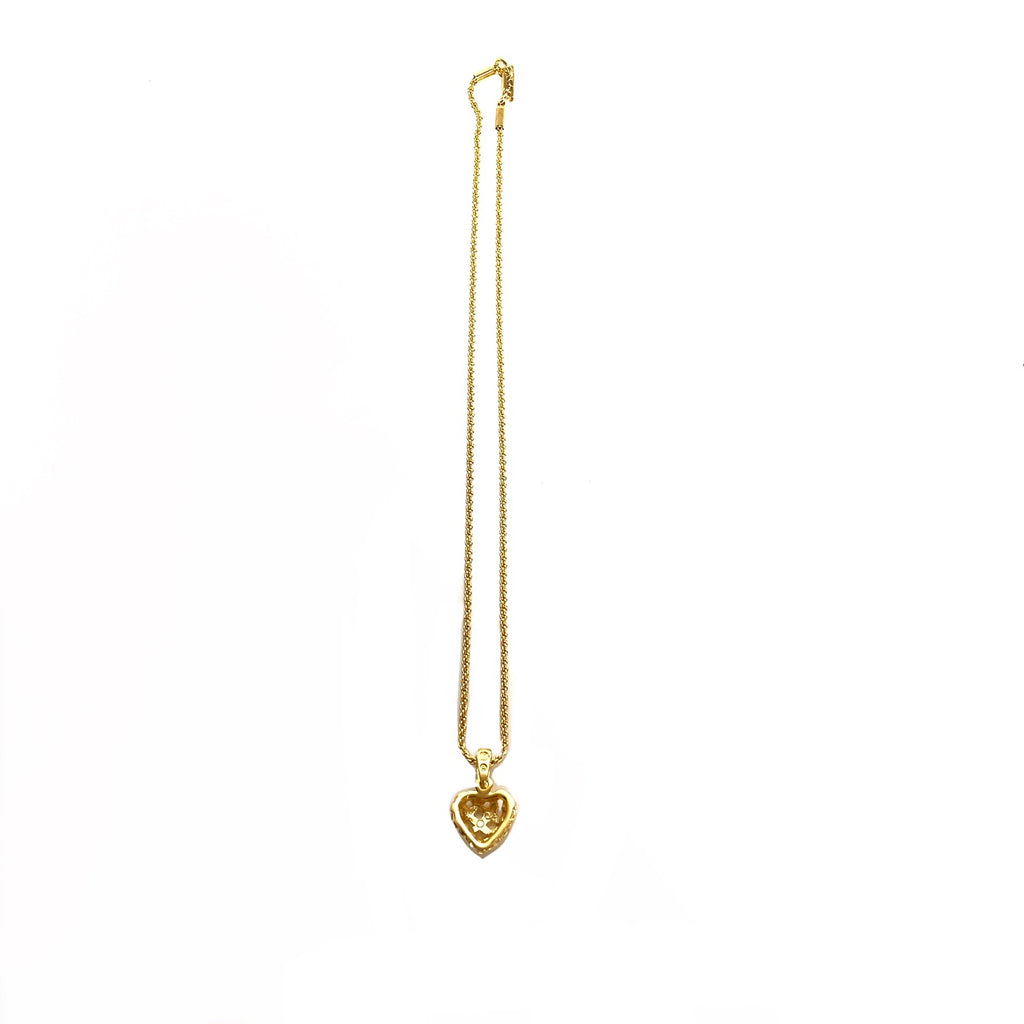 Swarovski Gold Crystal Heart & Chain | Like New |