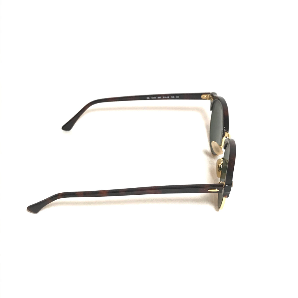 Ray-Ban Tortoise-Green RB4246 Unisex Round Sunglasses | Gently Used |