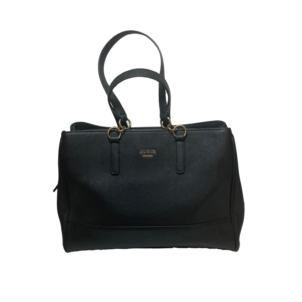 Guess Black Leatherette Tote | Pre Loved |