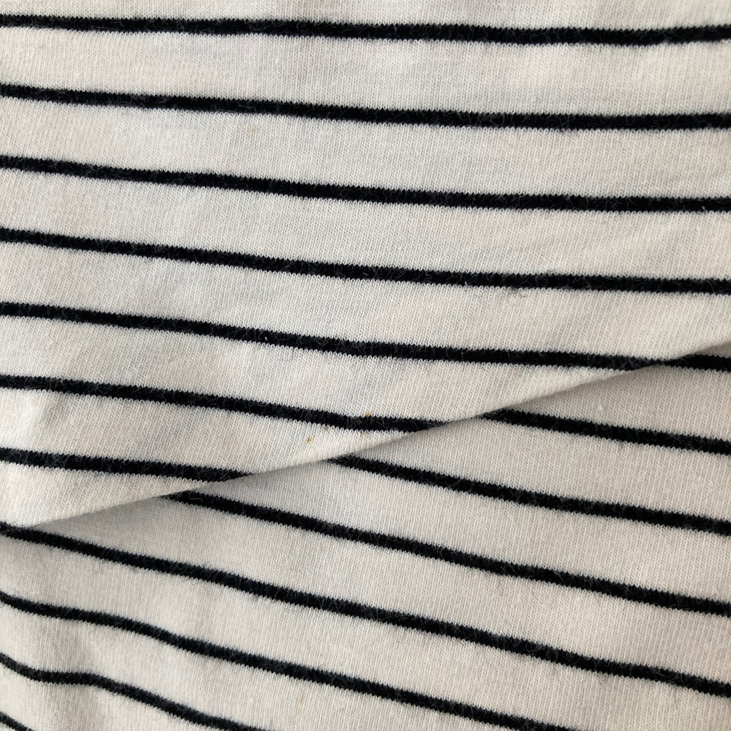 H&M Black & White Striped Off-Shoulder Top | Gently Used |
