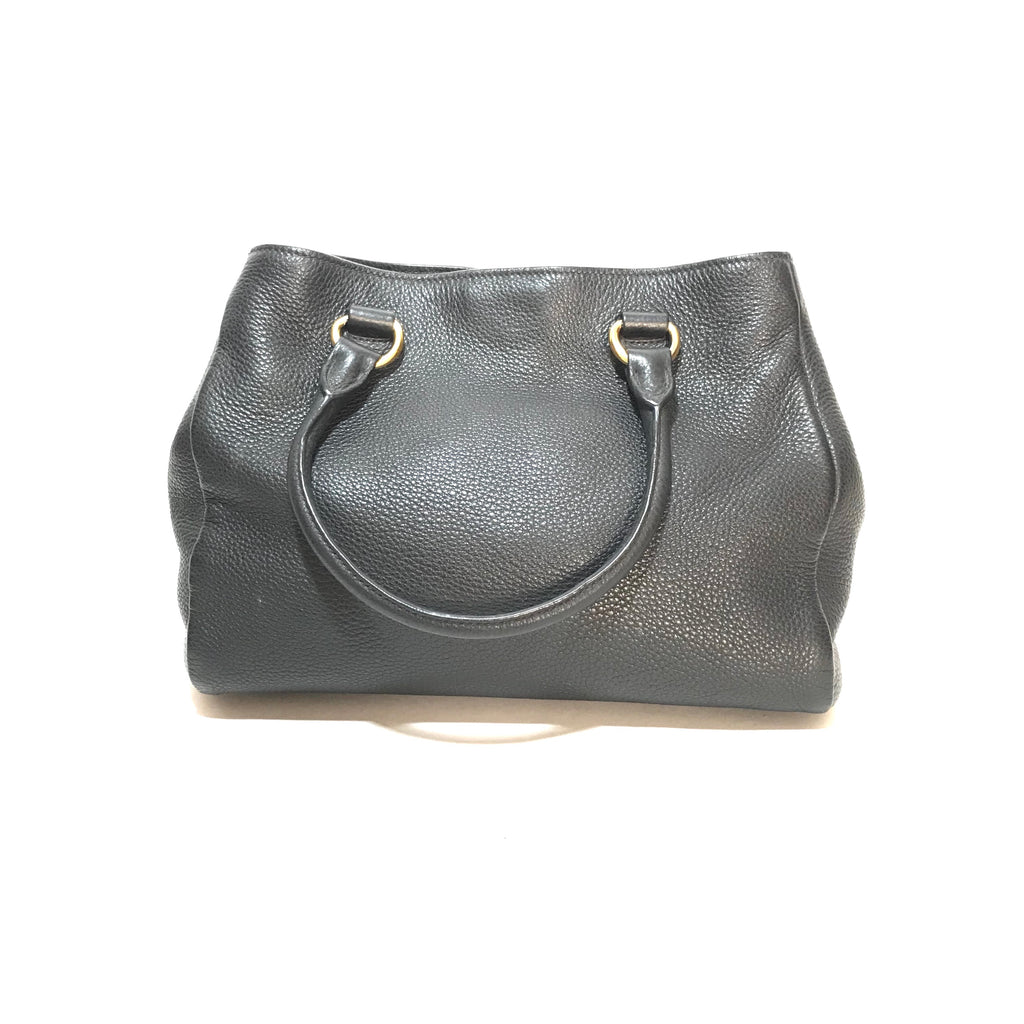 Prada Black Pebbled Leather Tote | Gently Used |