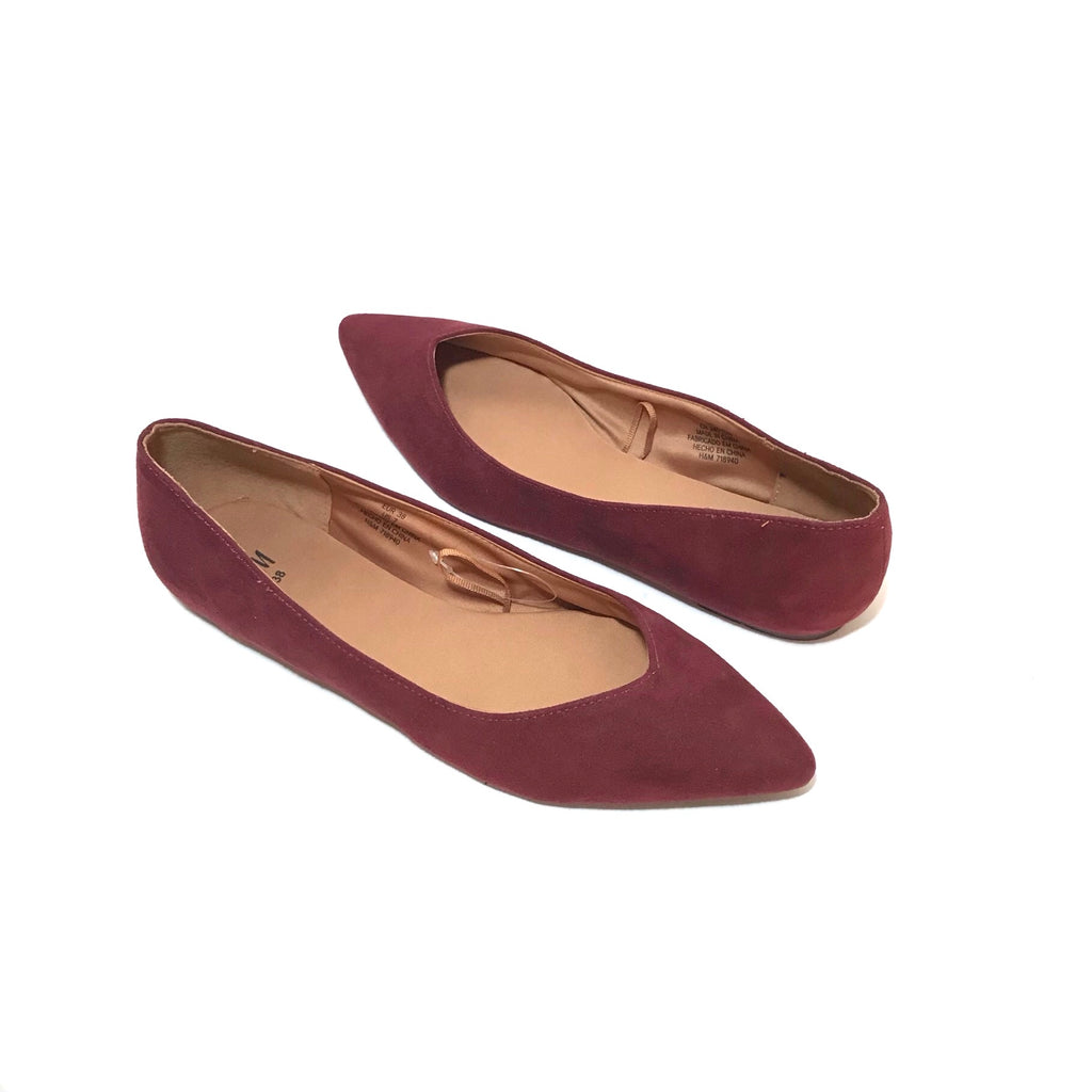 H&M Maroon Pointed Flats | Like New |