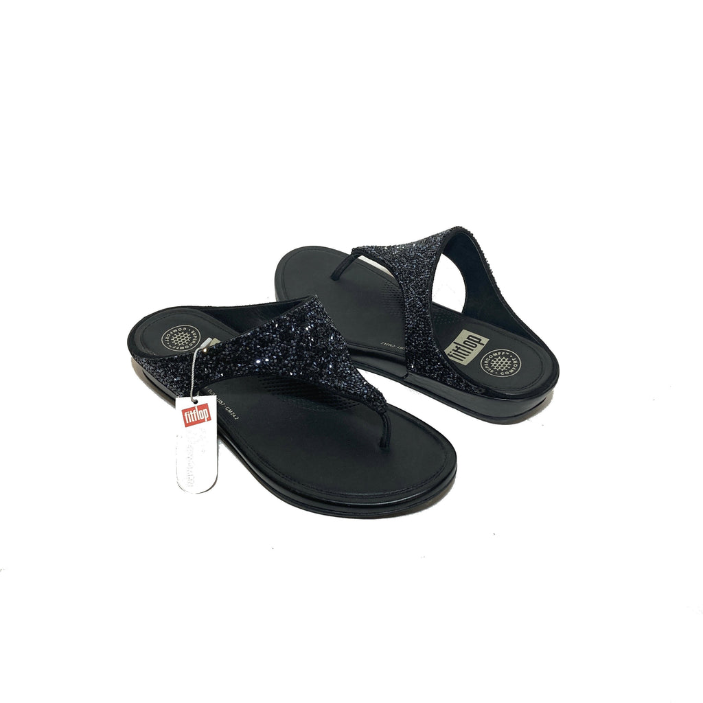 FitFlop Black Sequins Sandals | Brand New |