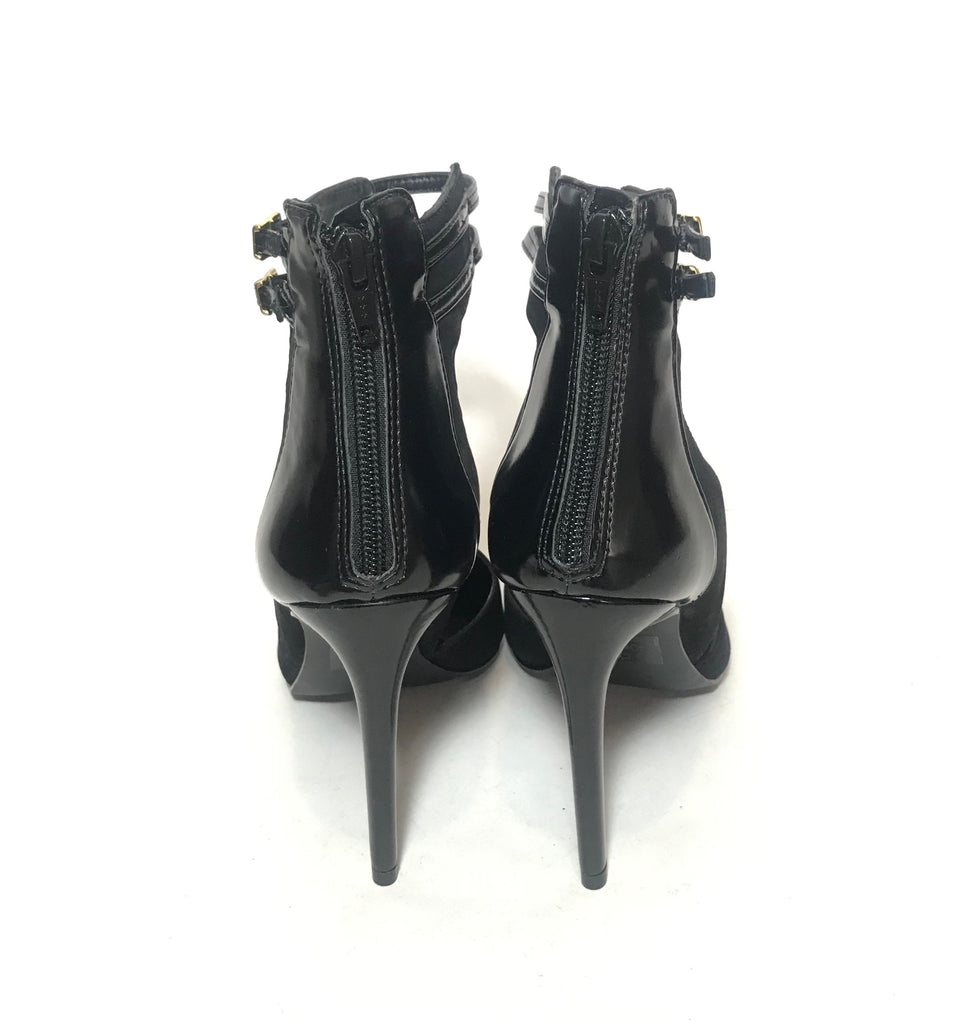 ALDO Black Suede Ankle Strap Pointed Pumps | Like New |