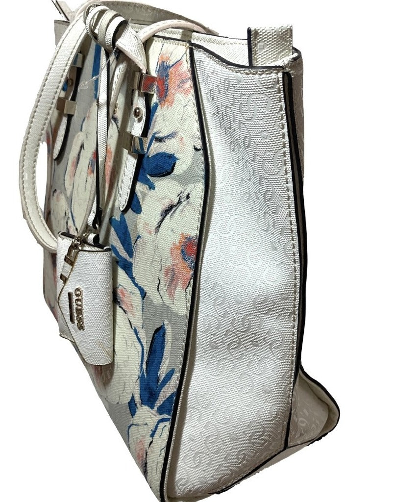 Guess White Floral Printed Shoulder Bag | Pre Loved |