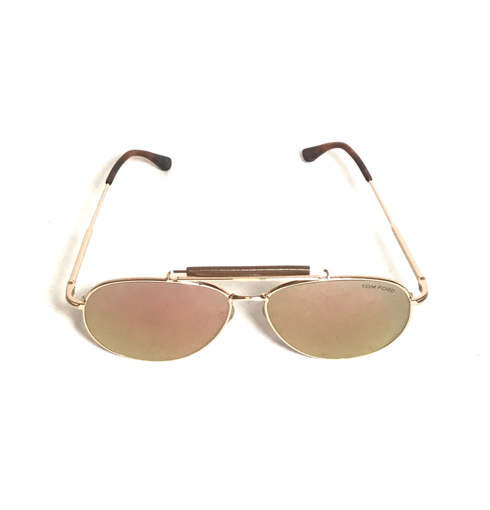 Tom Ford Sean TF536 Rose Gold Aviator Unisex Sunglasses | Like New |