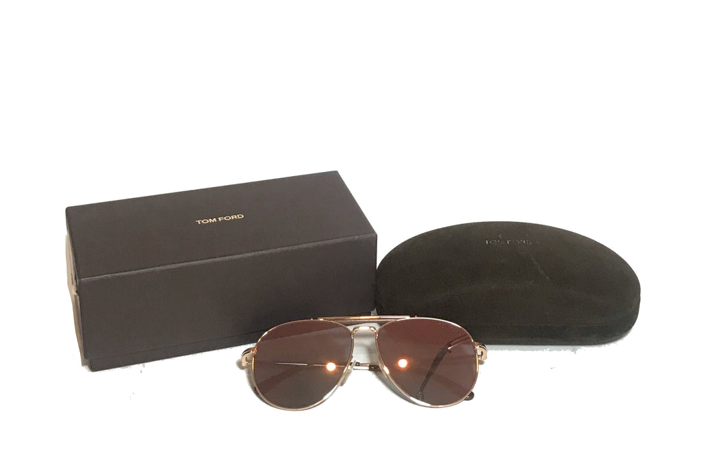 Tom Ford Sean TF536 Rose Gold Aviator Unisex Sunglasses | Like New |