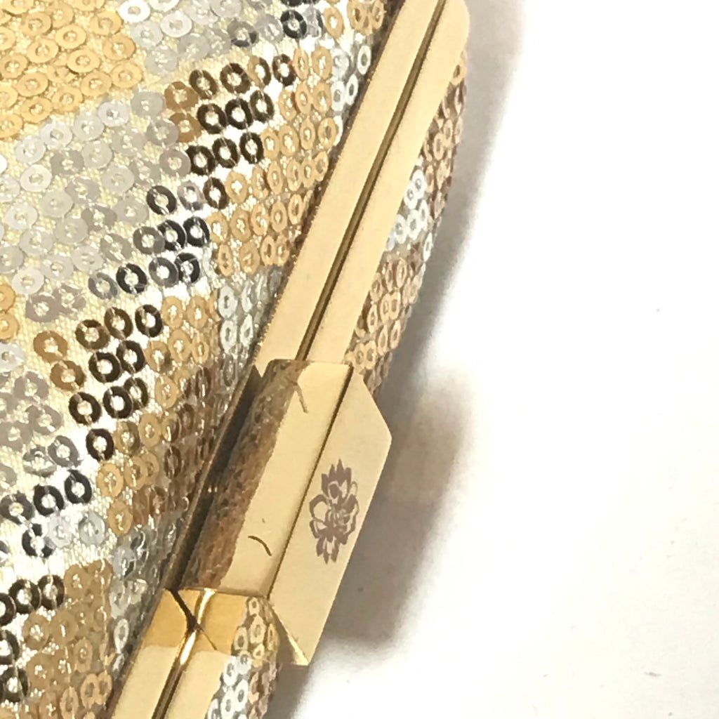 BCBGeneration Gold & Silver Sequins Small Box Clutch | Like New |