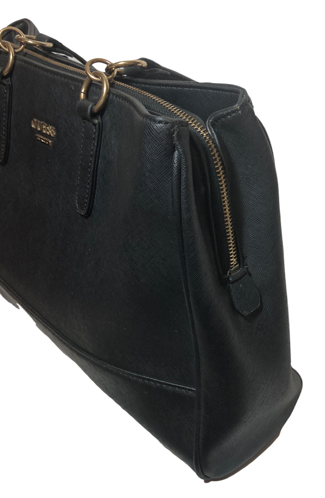 Guess Black Leatherette Tote | Pre Loved |