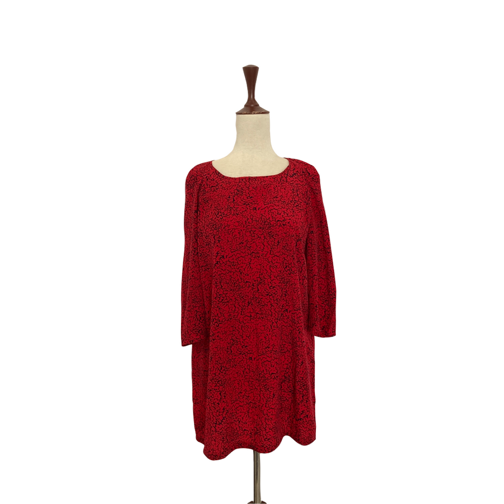 Mango Red & Black Printed Blouse | Gently Used |