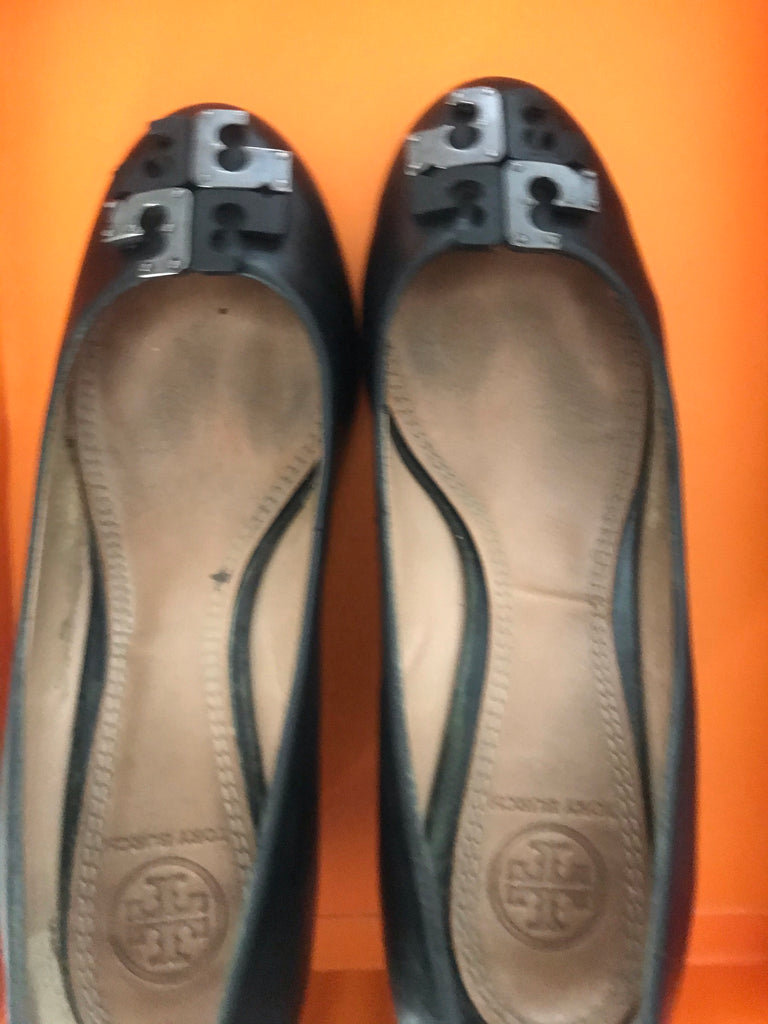Tory Burch Black Lowell Wedges | Pre Loved |