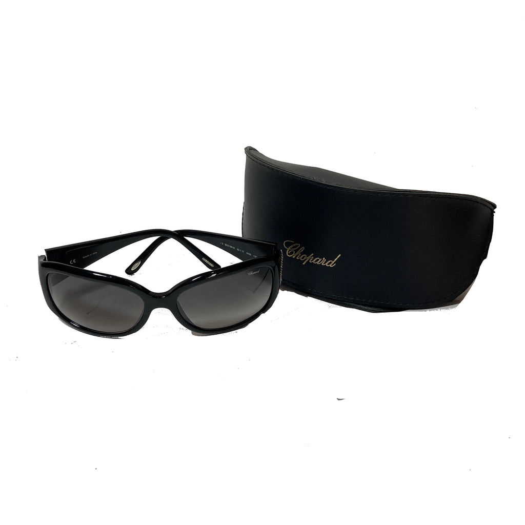 Chopard Black SCH091S Rhinestone Sunglasses | Like New |