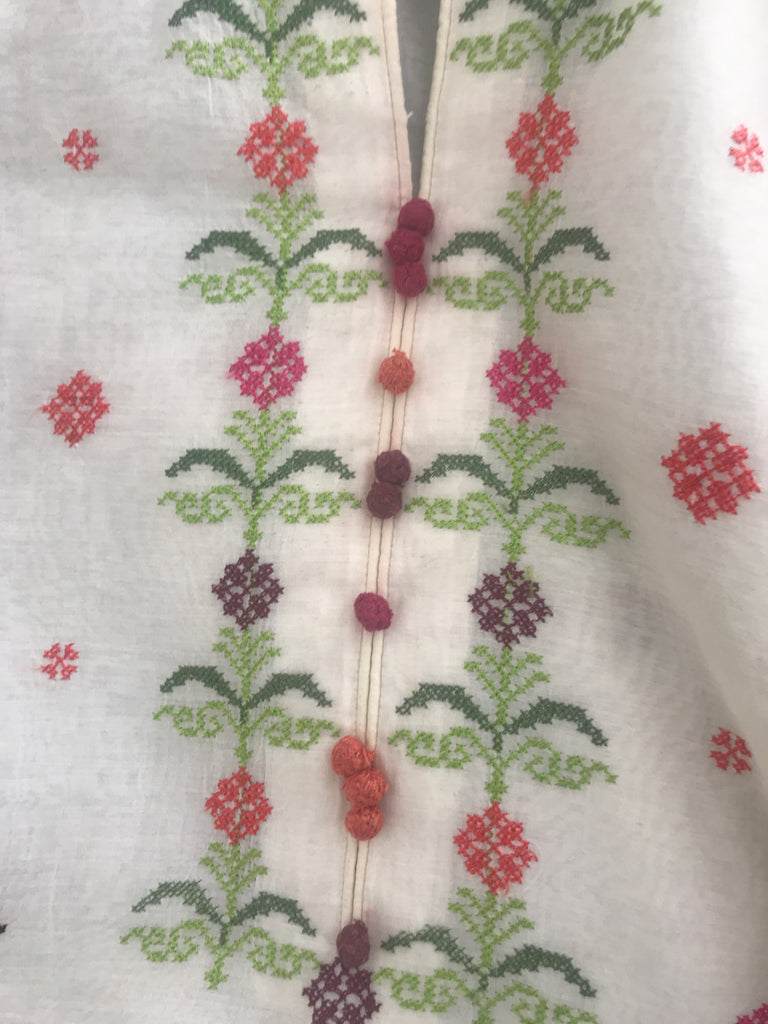 Misha Lakhani Beige Embroidered Kameez | Gently Used |