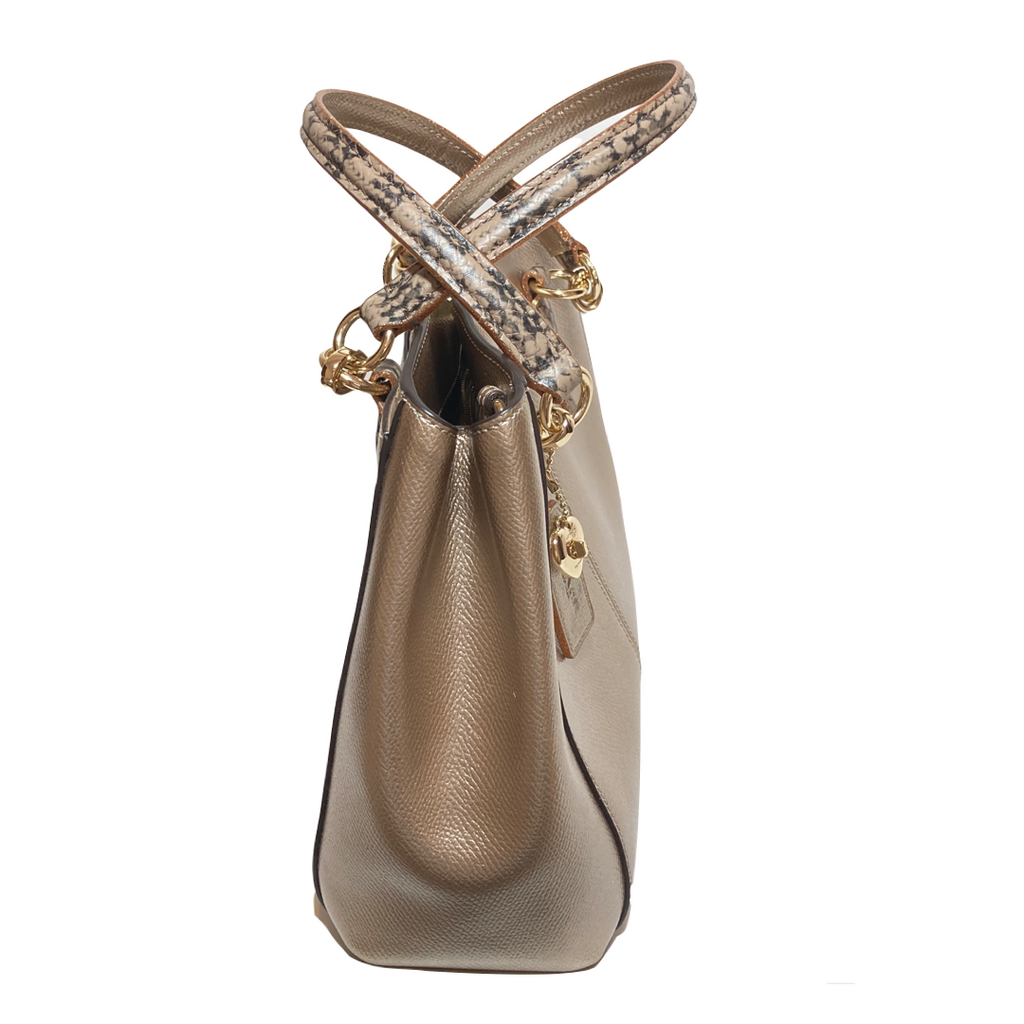 Coach Gold Leather Satchel | Like New |