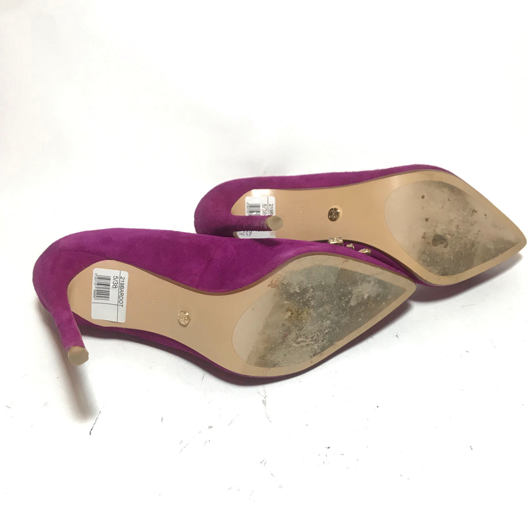 Dune Purple Suede 'Bardot' Pointed Pumps | Pre Loved |