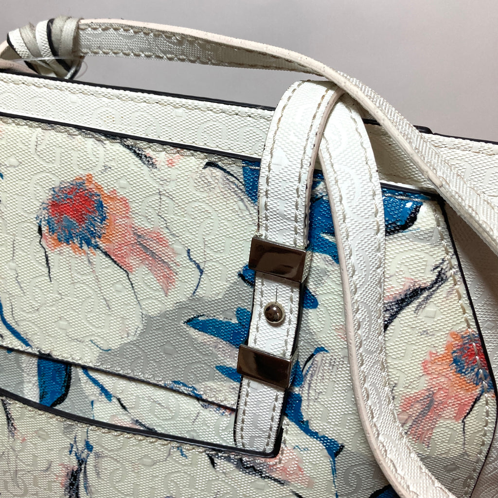Guess White Floral Printed Shoulder Bag | Pre Loved |