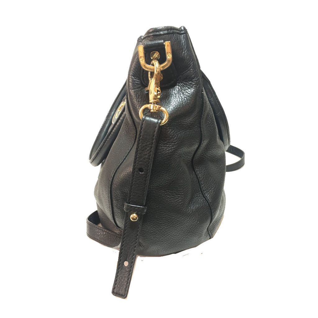 Tory Burch Black 'Amanda' Leather Bag | Pre Loved |