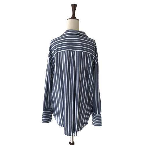 H&M Blue & White Striped Collared Shirt | Gently Used |