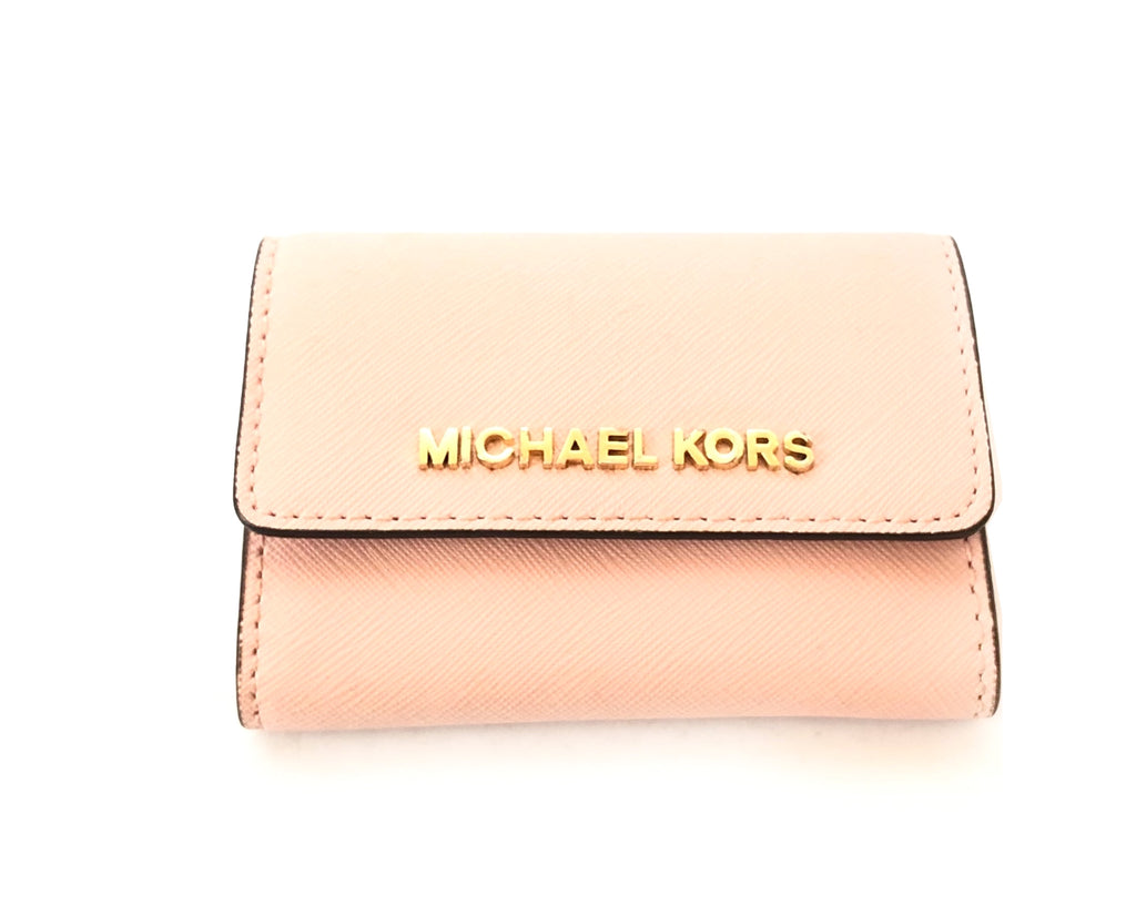Michael Kors Salmon Pink Leather Key Fob Small Wallet | Gently Used |