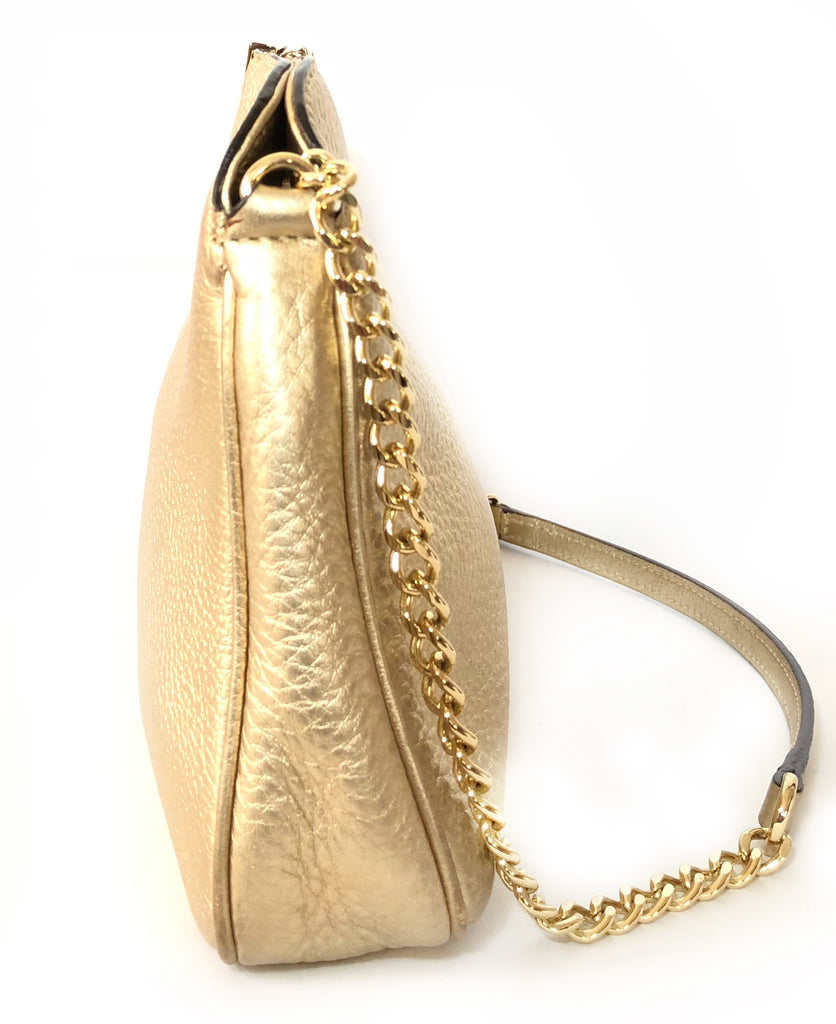 Michael Kors Gold Leather Shoulder Bag | Gently Used |
