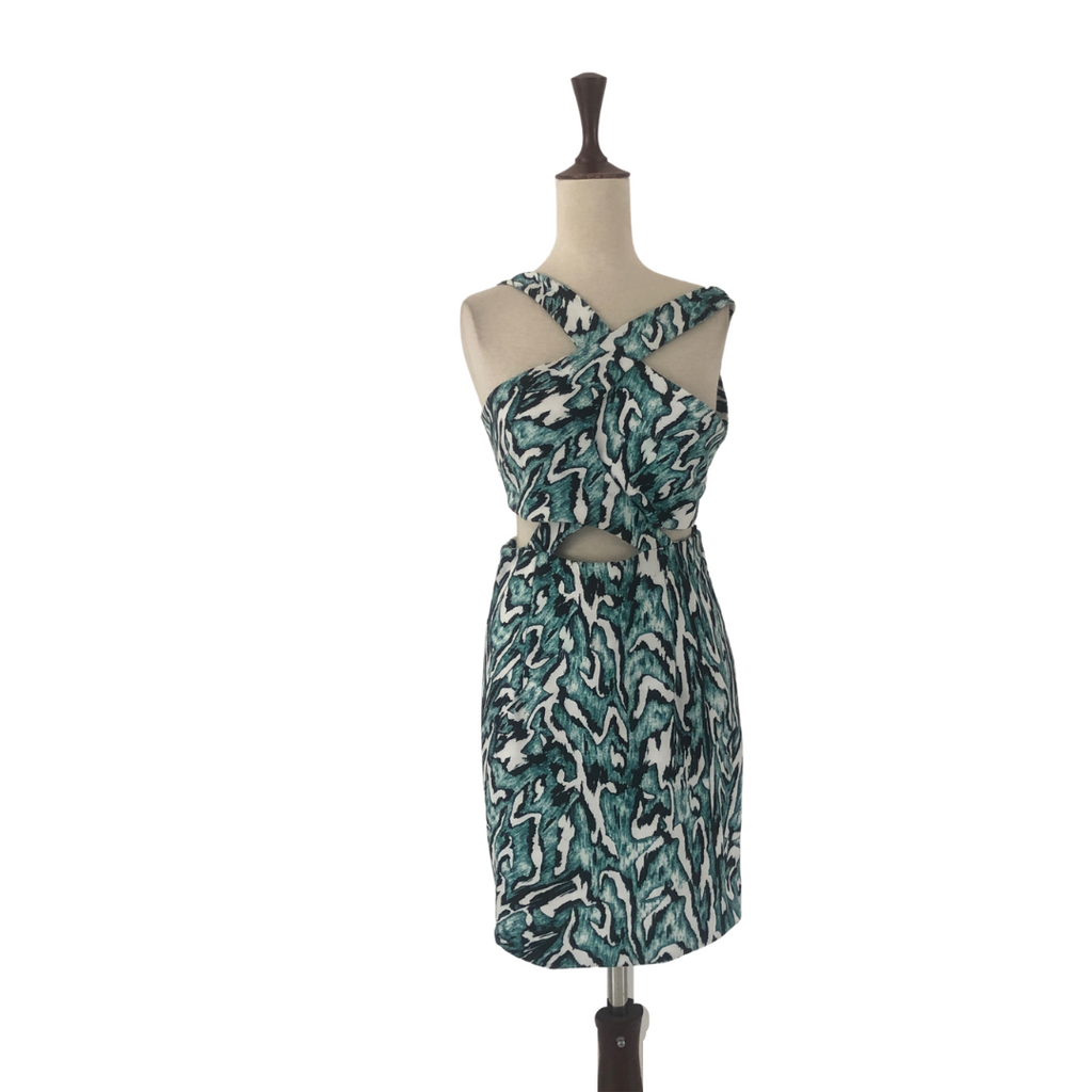 ZARA Printed Cut-Out Dress | Gently Used |