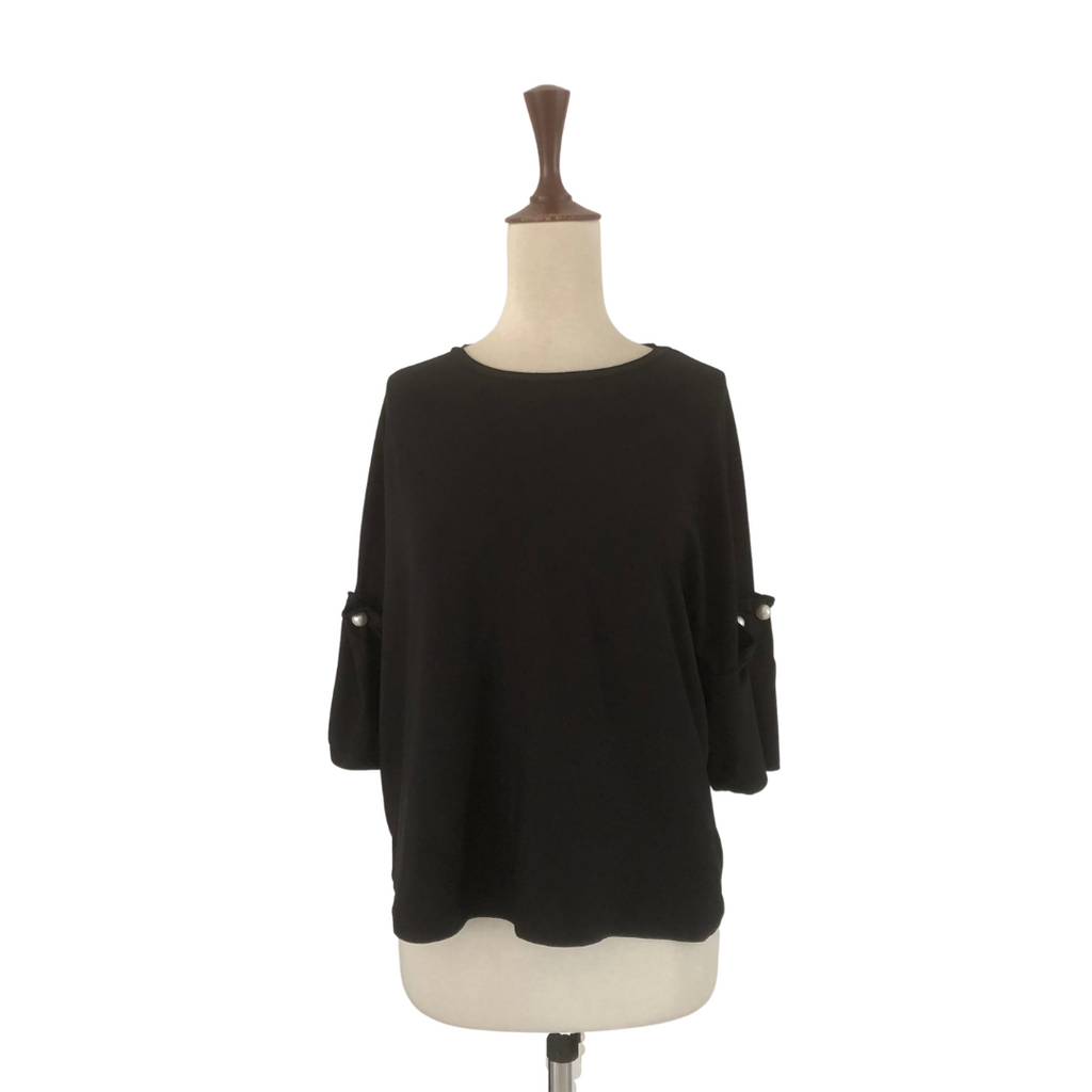 ZARA Black with Pearls Blouse | Gently Used |