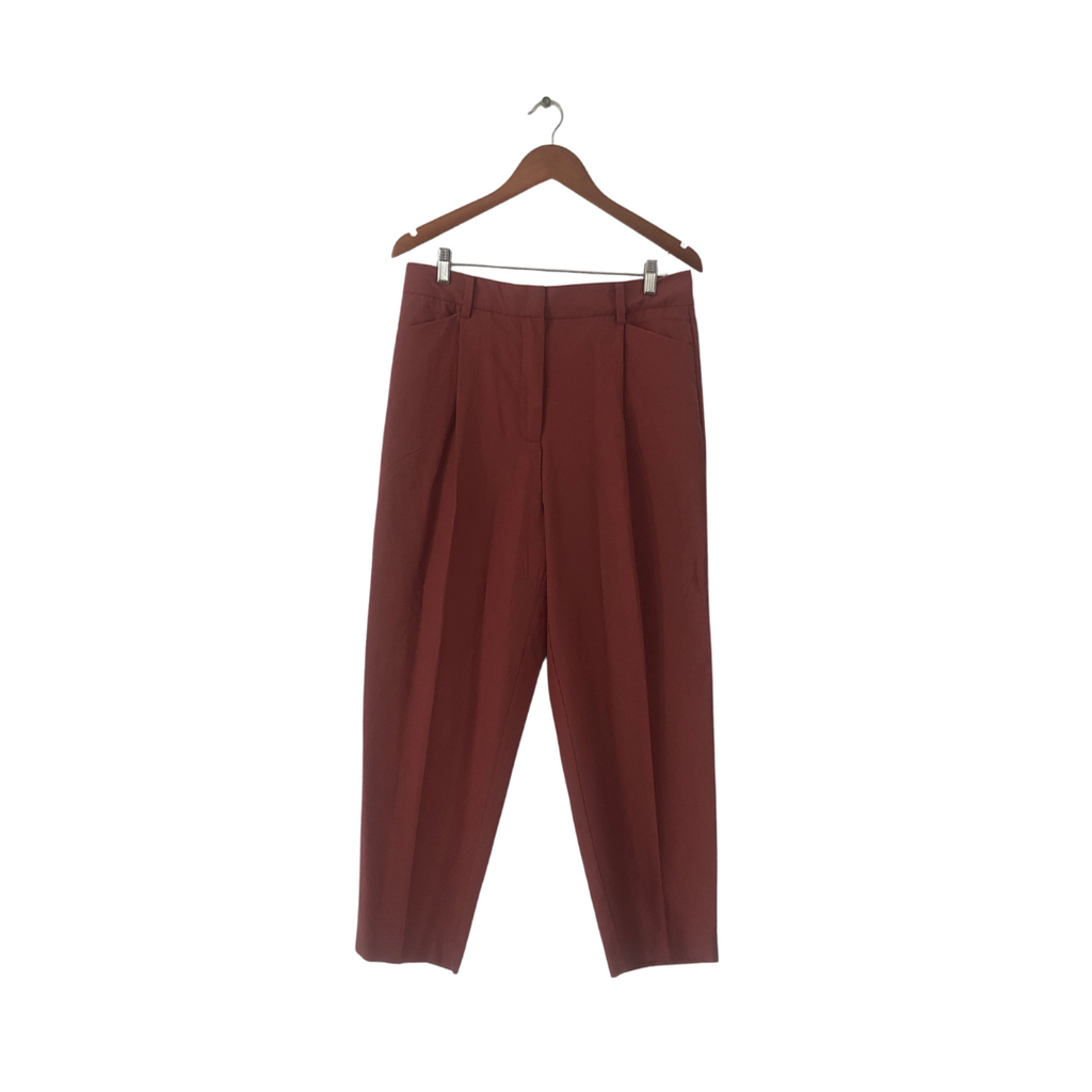 Mango Deep Pink Straight-Leg Pants | Brand New |