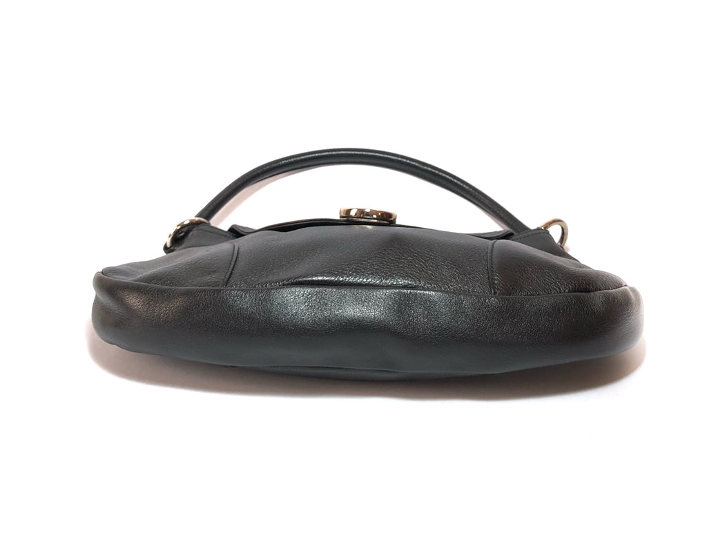 Salvatore Ferragamo Black Leather Shoulder Bag | Gently Used |