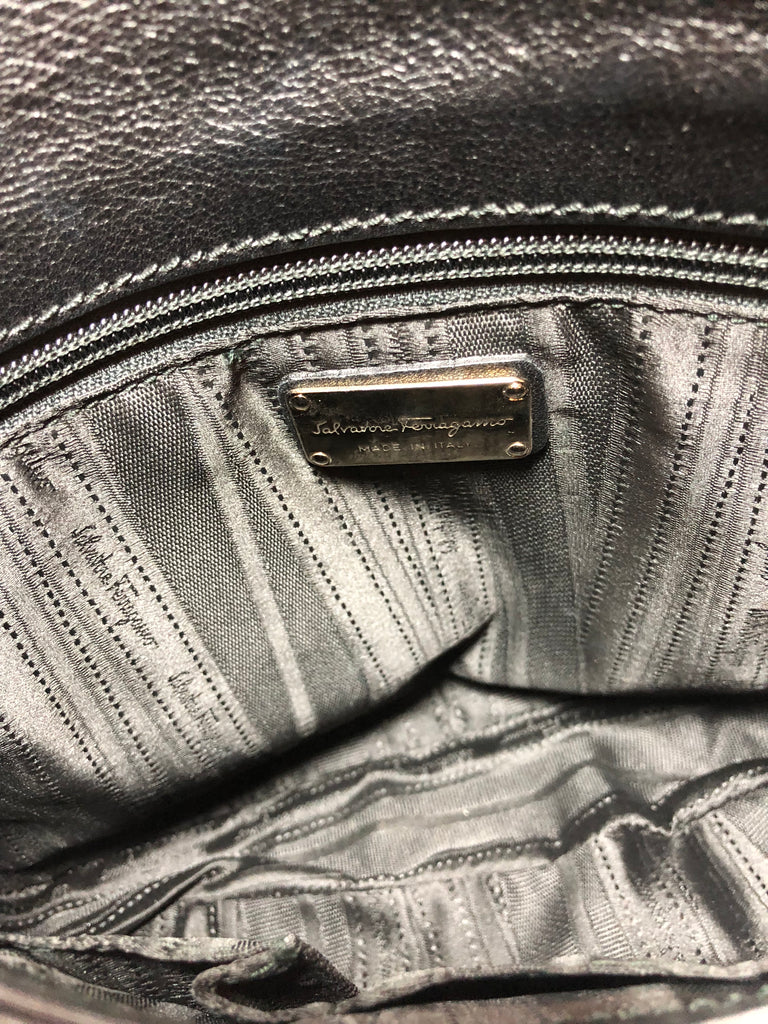 Salvatore Ferragamo Black Leather Shoulder Bag | Gently Used |