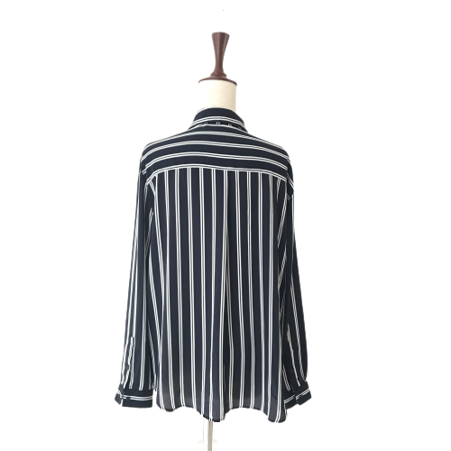 Mango Navy & White Striped Shirt | Gently Used |