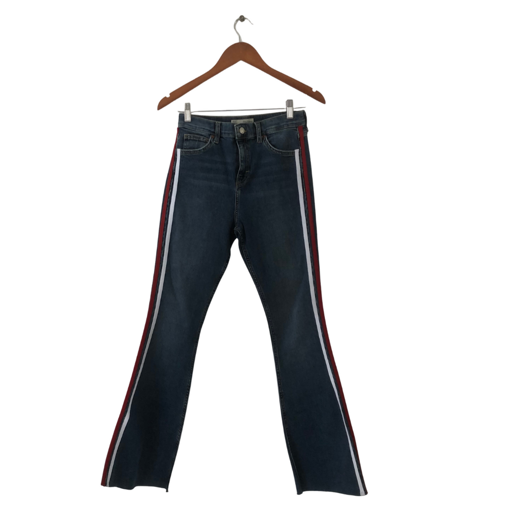 TopShop Red & White Striped Side Denim Jeans | Gently Used |